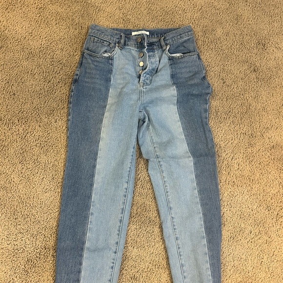 Pacsun High Rise Straight 2 Tone Jeans - Picture 1 of 6